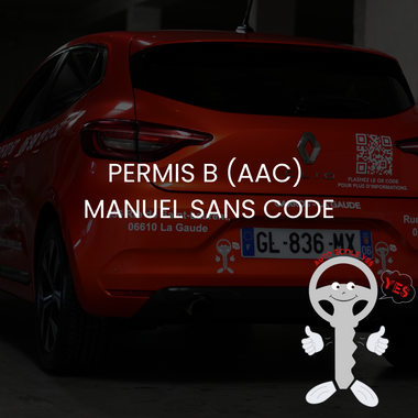 PERMIS B (AAC) MANUEL SANS CODE