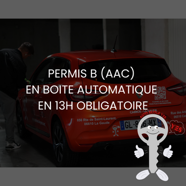 PERMIS B EN BOITE AUTOMATIQUE AVEC CODE